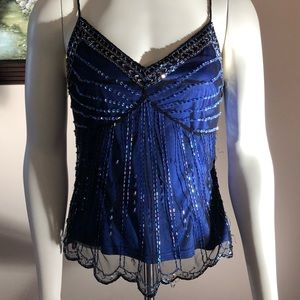 Marina beaded and sequin tank top